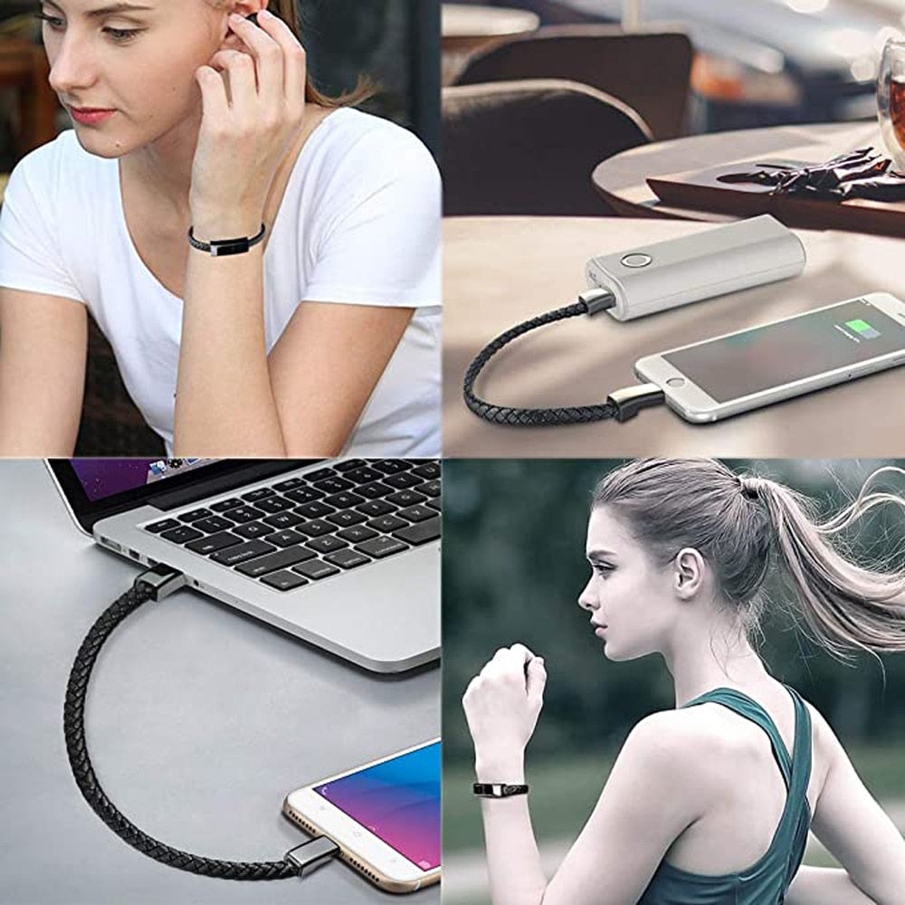 2023 Bracelet USB Charging Cable Data Charging Cord for iPhone XR 13 12 11 Max USB C cable for samsung HUAWEI xiaomi Micro cable