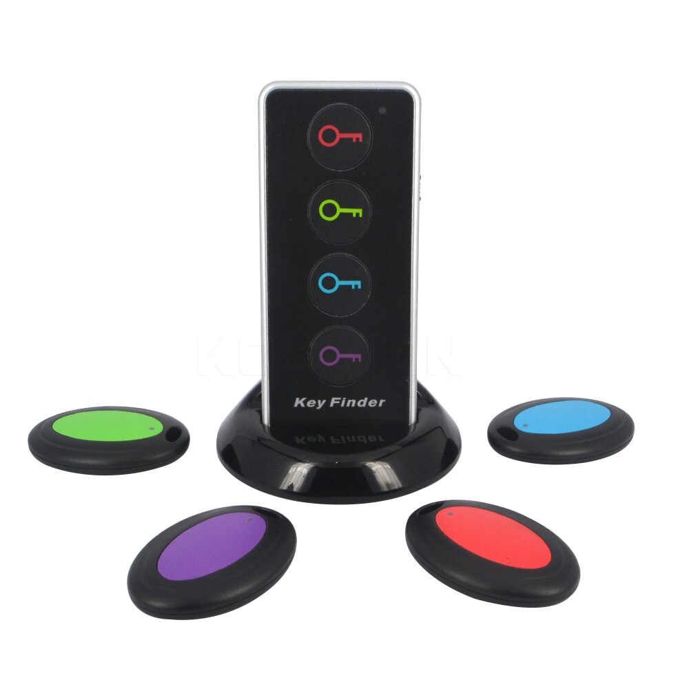 Hot 4 In 1 Advanced Wireless Key Finder Remote Key Locator Phone Wallets Anti-Lost With Torch Function 4 Receivers And 1 Dock