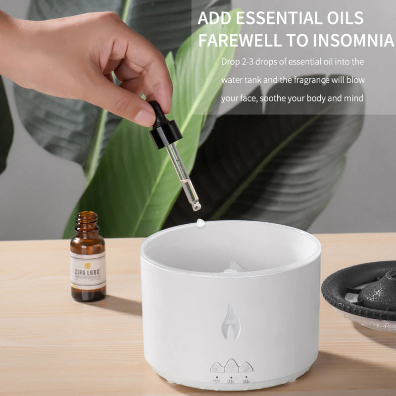 Jellyfish Smoke Ring Spray Air Humidifier Volcano Flame Aromatherapy Essential Oil Diffuser Ultrasonic Atomizer Spray For Home