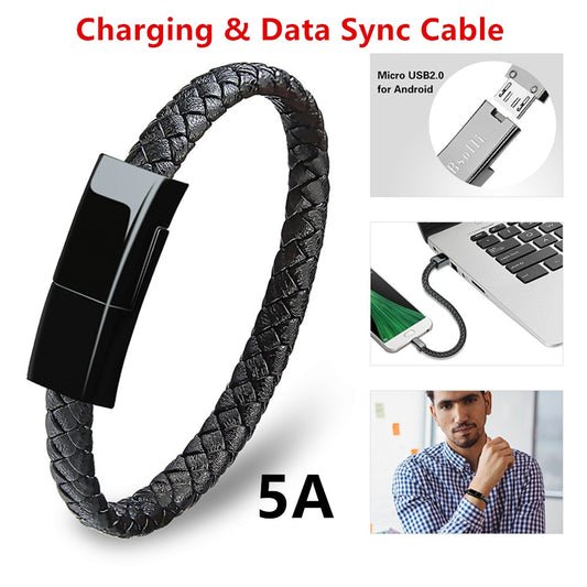 2023 Bracelet USB Charging Cable Data Charging Cord for iPhone XR 13 12 11 Max USB C cable for samsung HUAWEI xiaomi Micro cable