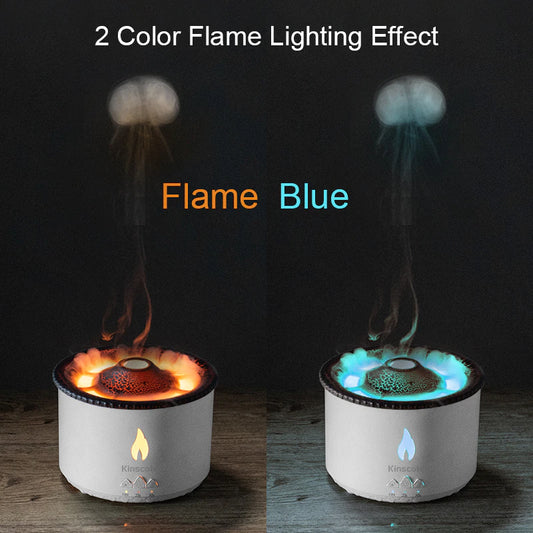 Jellyfish Smoke Ring Spray Air Humidifier Volcano Flame Aromatherapy Essential Oil Diffuser Ultrasonic Atomizer Spray For Home